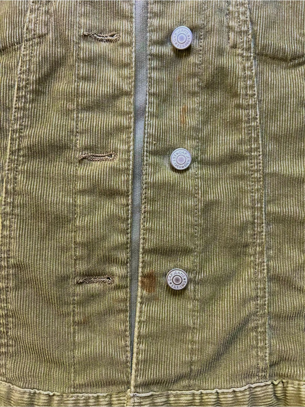 Gap Vintage 2000 Olive Green Corduroy Jacket - Picture 8 of 9